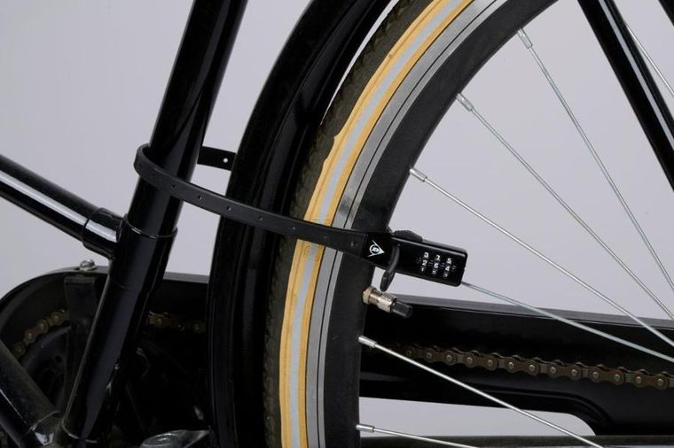 Dunlop, zapięcie rowerowe na szyfr, czarny