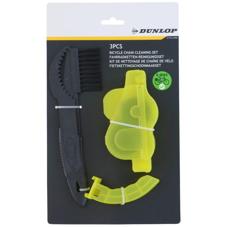 Dunlop, zestaw do czyszczenia łańcucha rowerowego, 3 elementy