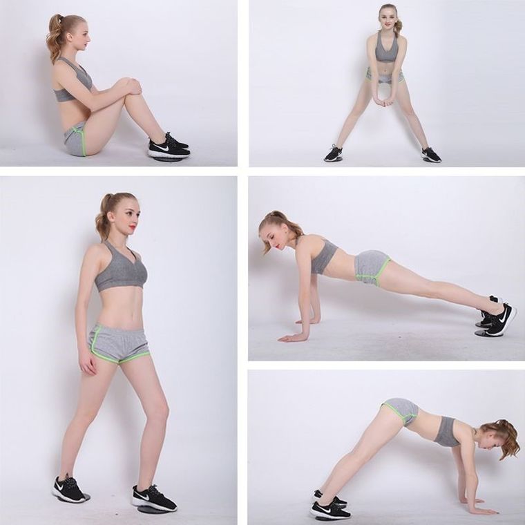 Dyski poślizgowe + 5 szt. gumy do ćwiczeń, czarne