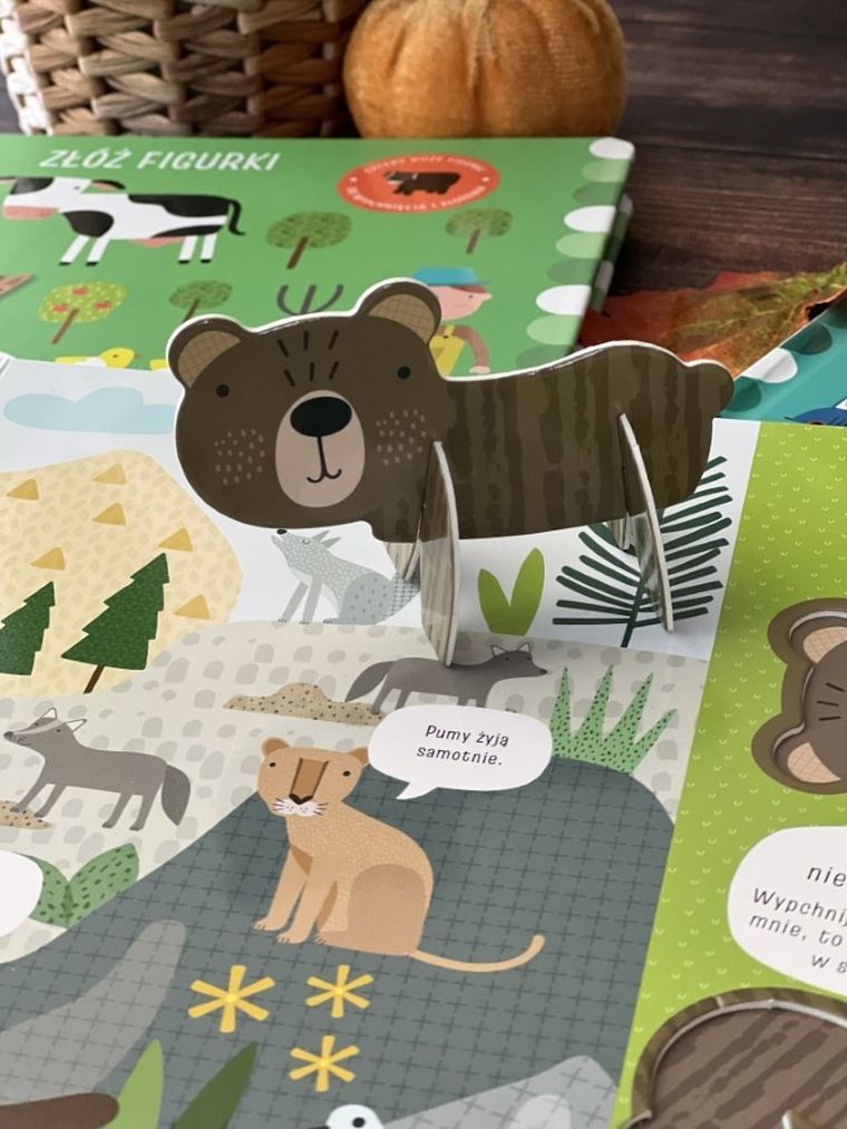 Dzikie zwierzęta. Złóż figurki