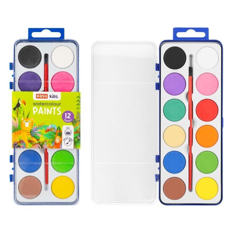 Easy, farby akwarelowe, 12 kolorów