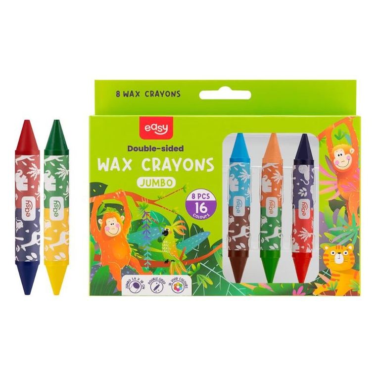 Easy, kredki świecowe, 16 kolorów