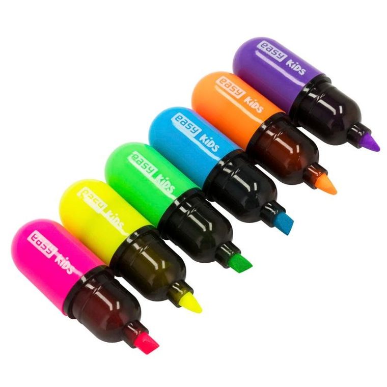 Easy, zakreślacze, 6 kolorów