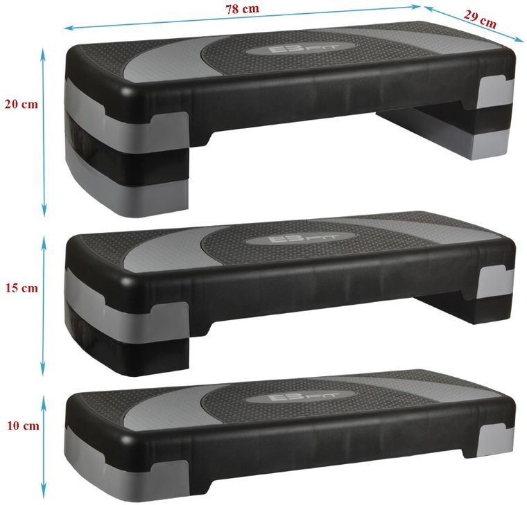 Eb Fit, step do aerobicu, 3-stopniowa regulacja, 78-29 cm