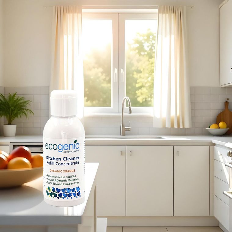 Ecogenic, płyn do czyszczenia powierzchni kuchennych, pomarańcza, refill, 100 ml
