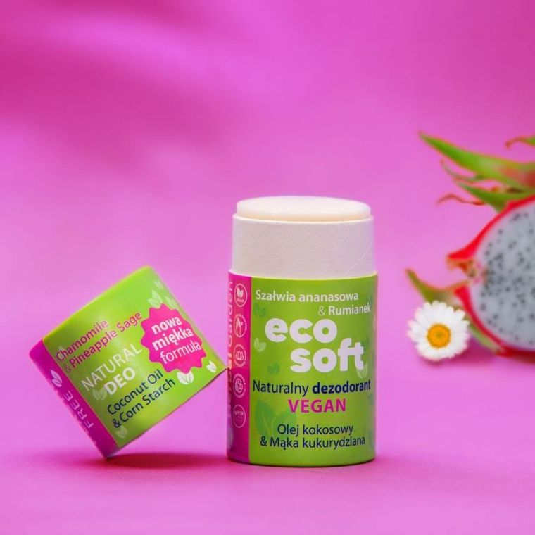 EcoSoft, Zero Waste, naturalny dezodorant damski w sztyfcie, Herbal Garden, 50 ml