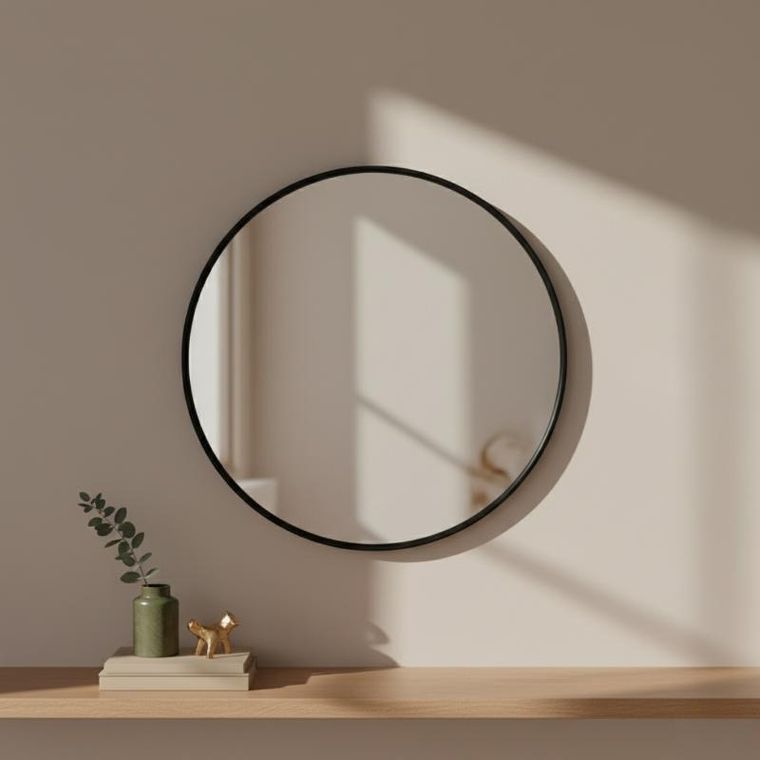 Edaxo, Loop, lustro ścienne, okrągłe, 60 cm