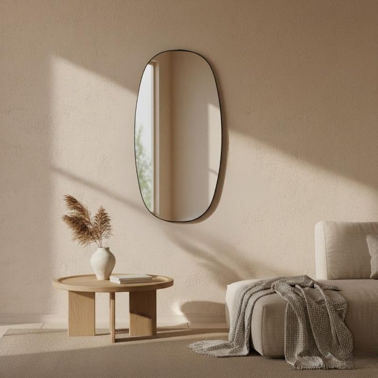 Edaxo, Ovyn, lustro wiszące, owalne, 60-32 cm