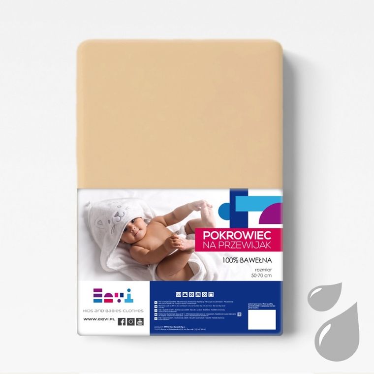Eevi, pokrowiec na przewijak, bawełniany, beżowy