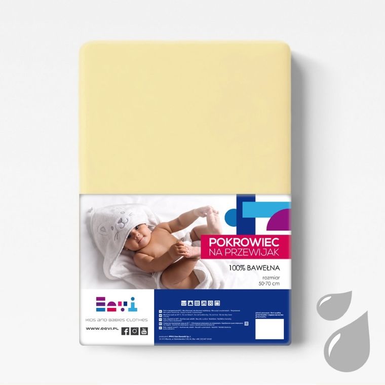 Eevi, pokrowiec na przewijak, bawełniany, żółty