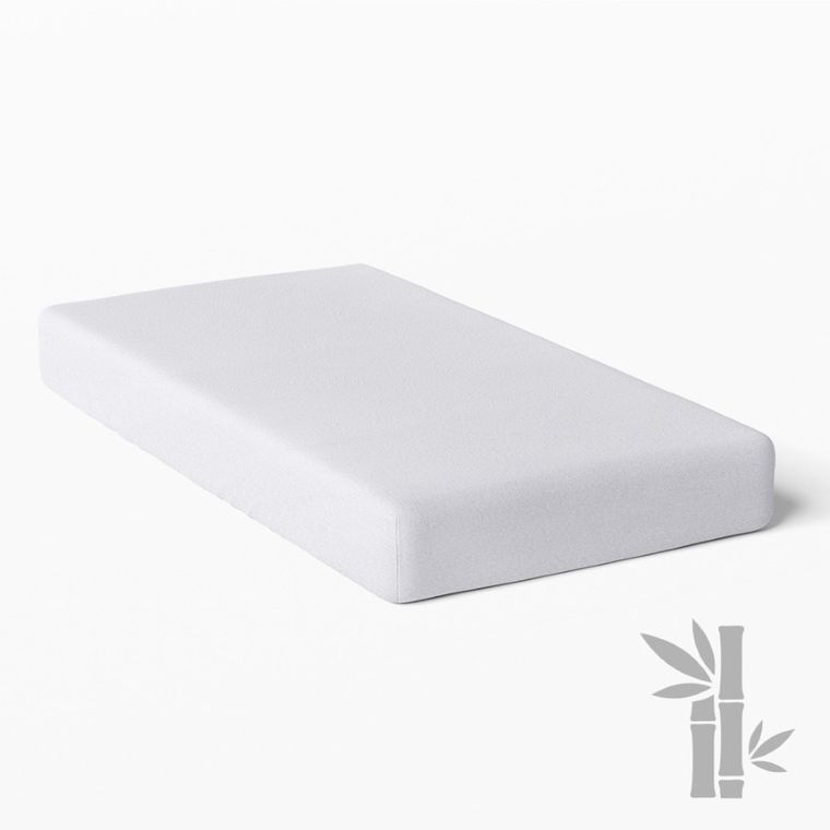 Eevi, prześcieradło bambusowe, białe, 120-60 cm