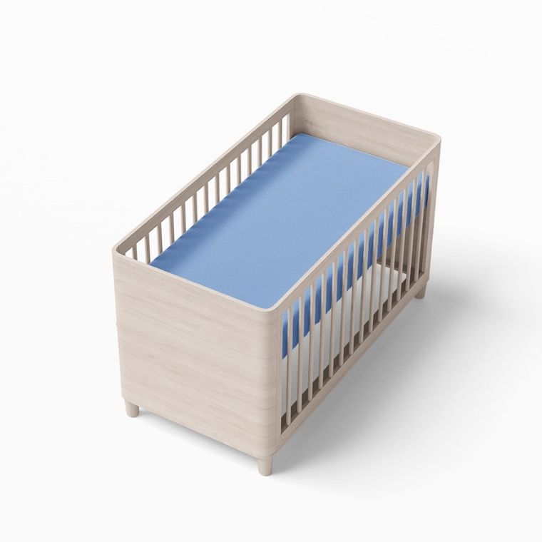 Eevi, prześcieradło bawełniane, ciemnoniebieskie, 140-70 cm