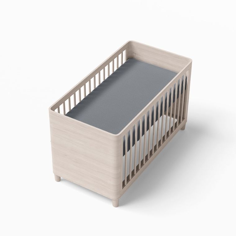 Eevi, prześcieradło bawełniane, ciemnoszare, 140-70 cm