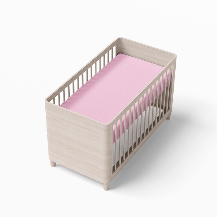 Eevi, prześcieradło bawełniane, różowe, 140-70 cm