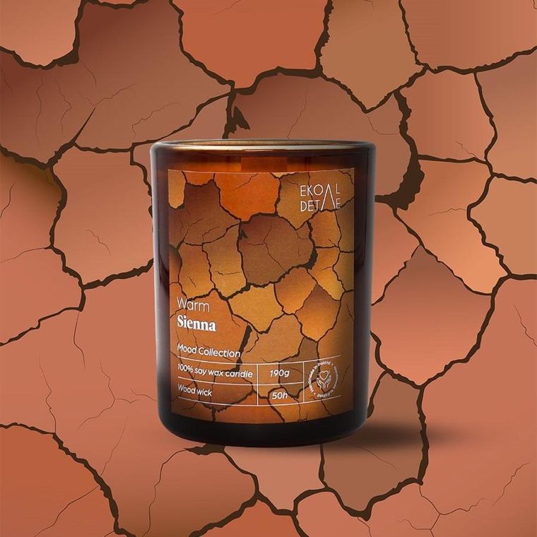 EkoDetale, Mood Stories, świeca sojowa w szkle, Warm Sienna, 190g