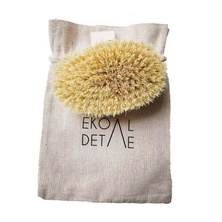 EkoDetale, Tampico, szczotka do masażu na sucho z włosiem, w woreczku