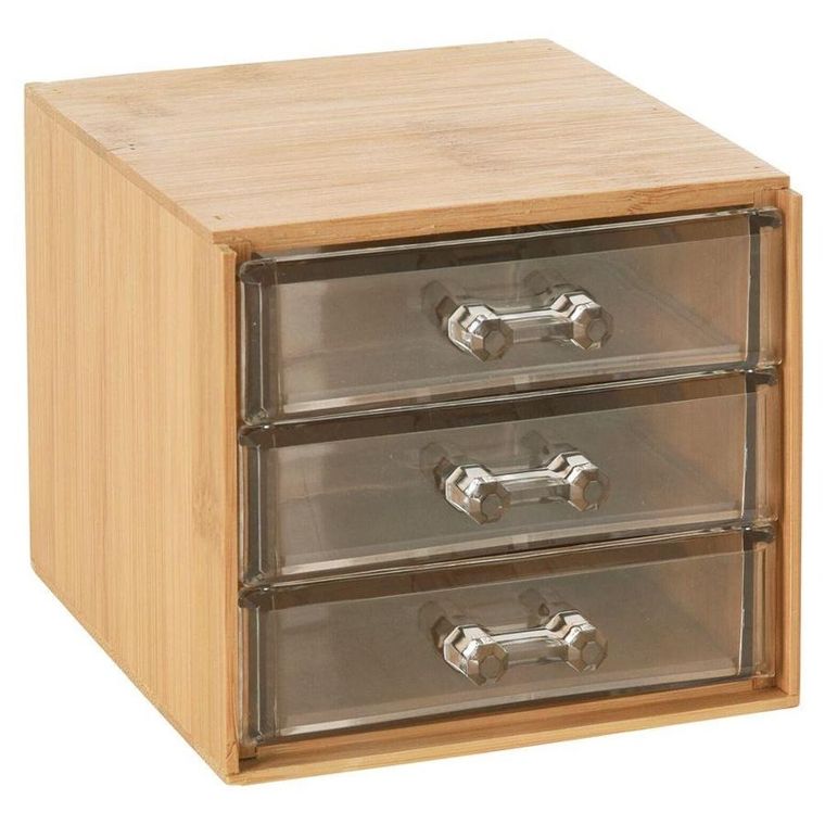 Eleganza, organizer na kosmetyki i akcesoria do makijażu, drewniany, 15-12-11 cm