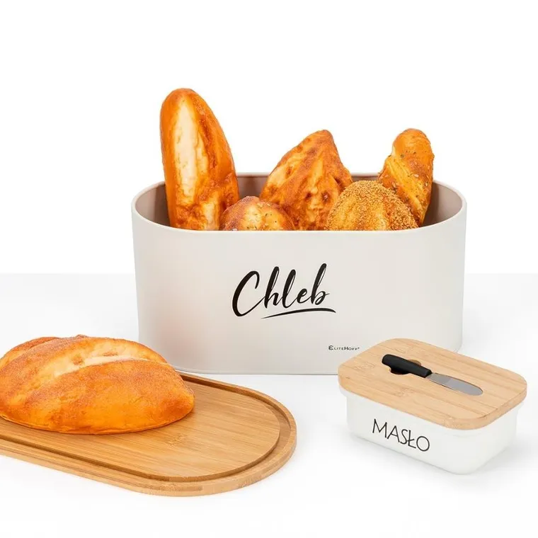 Elitehoff, chlebak z zestawem pojemników i maselniczką