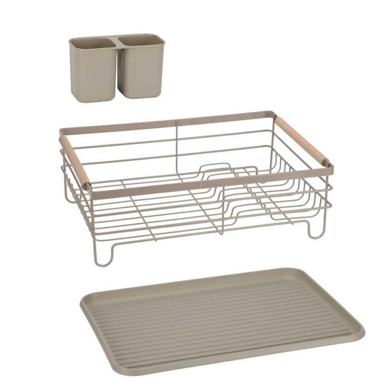 Elitehoff, suszarka do naczyń z ociekaczem i tacą, beżowa, e-8189