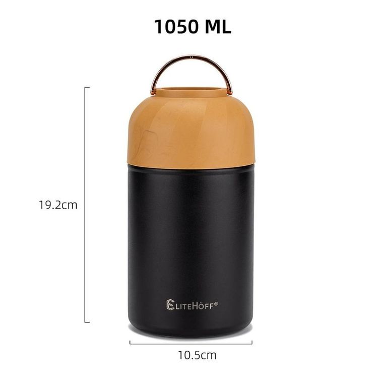 Elitehoff, termos obiadowy z miską i składaną łyżką, 1050 ml, e-8247