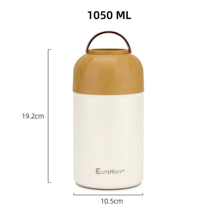 Elitehoff, termos obiadowy z miską i składaną łyżką, 1050 ml, e-8248