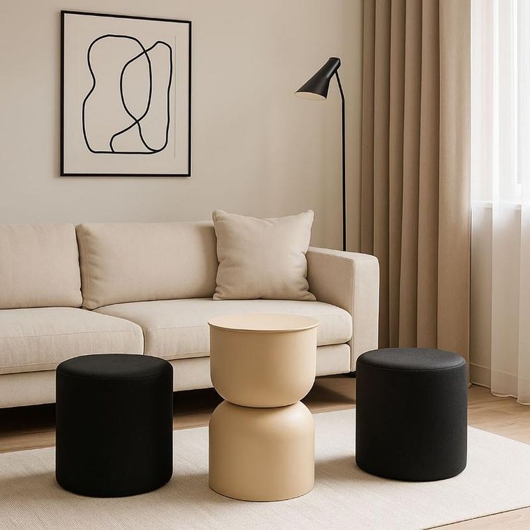 Emako, Disa, stolik kolumna, matowy, średnica 31 cm