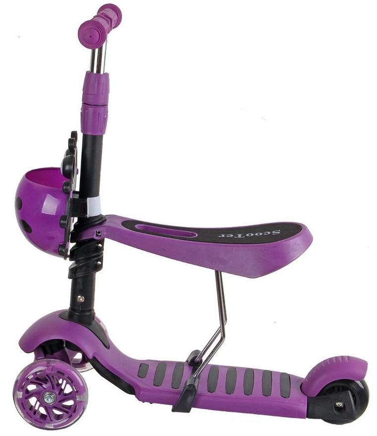 Enero, Biedronka, hulajnoga 3-kołowa, balansowa, 3w1, fioletowa