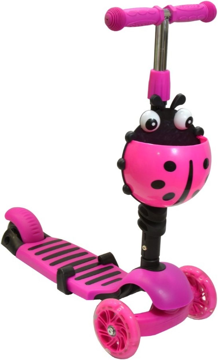 Enero, Biedronka, hulajnoga 3-kołowa, balansowa, 3w1, różowa