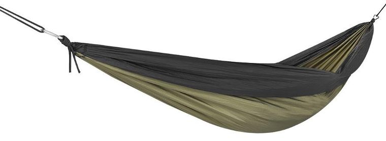 Enero, Camp, hamak turystyczny, 2 osobowy, zielono-czarny, 270-140 cm