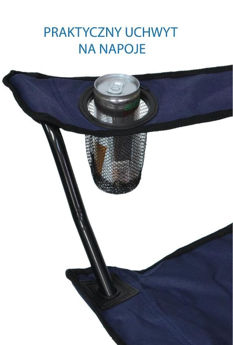 Enero Camp, krzesło turystyczne składane, 50-50-80 cm, granatowe