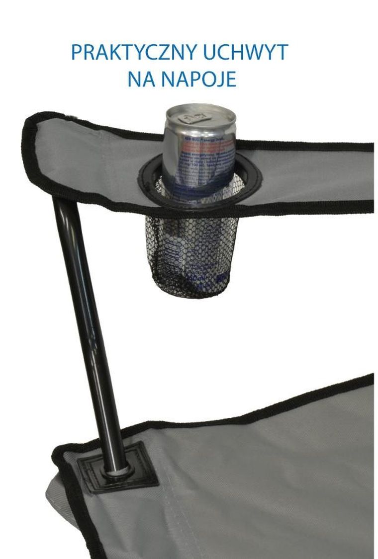 Enero Camp, krzesło turystyczne składane, 50-50-80 cm, szare