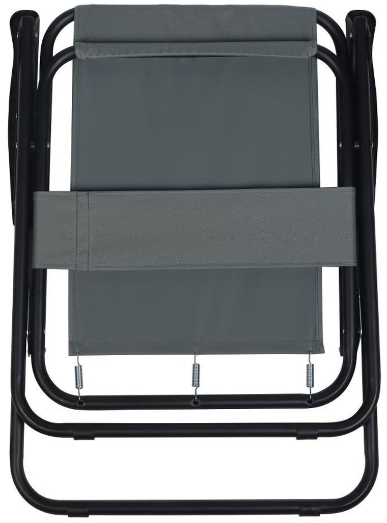 Enero Camp, krzesło turystyczne z podłokietnikami, składane, szare, 52-44-75 cm