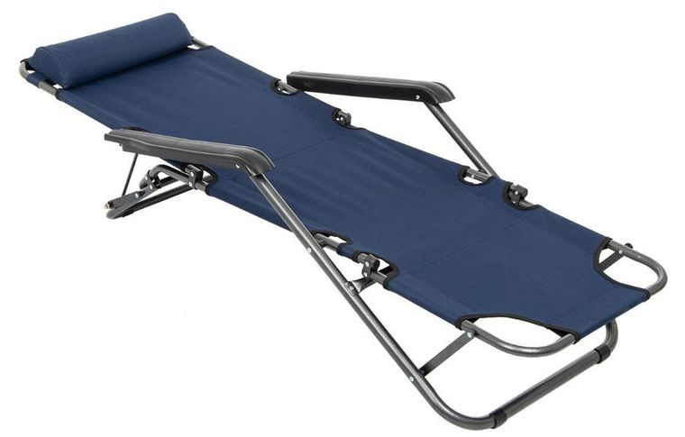 Enero Camp, Level, fotel wielopozycyjny z zagłówkiem, granatowy