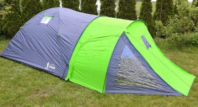 Enero Camp, namiot 4 osobowy cool czarno-zielony Camp