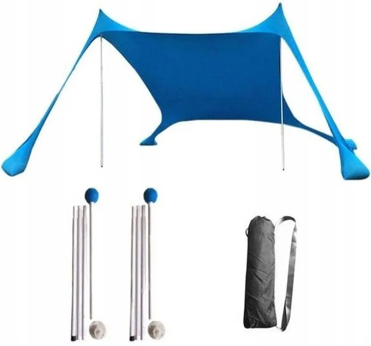 Enero Camp, pawilon turystyczny plażowy przeciwsłoneczny obciążany piaskiem, lycra, 21-2-1.5 m