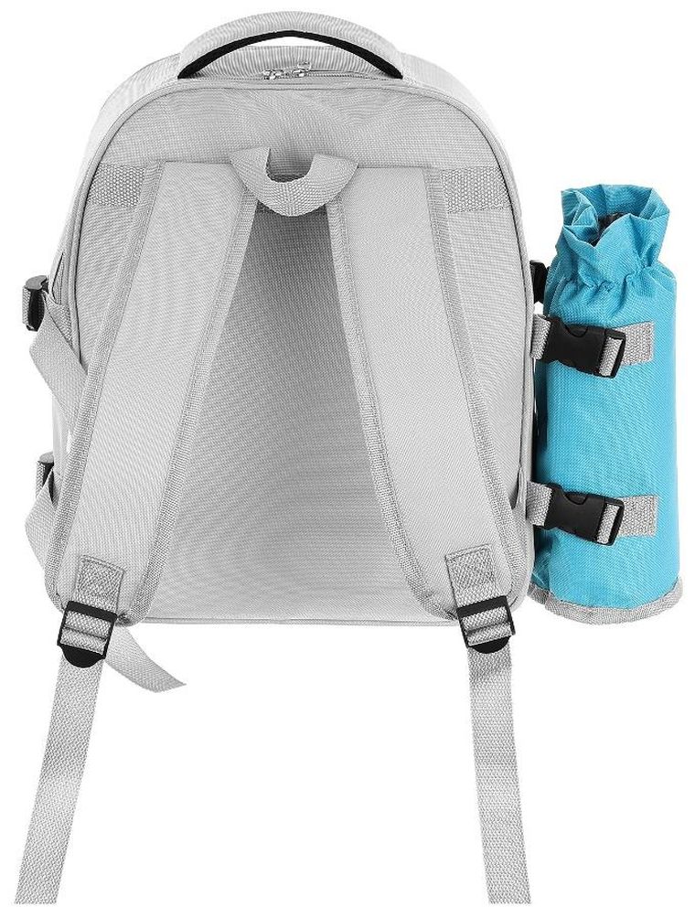 Enero Camp, plecak piknikowy, termiczny, błękitno-szary, 25 l