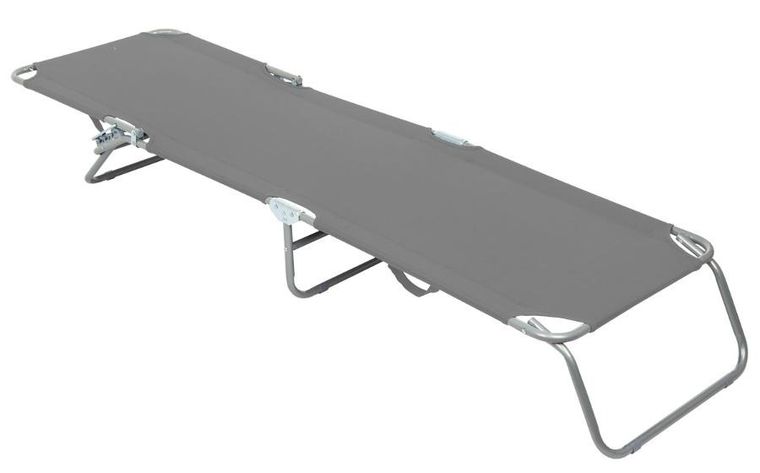Enero Camp, składane łóżko turystyczne, szare