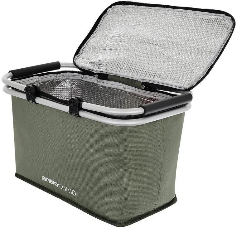 Enero Camp, składany koszyk turystyczny termiczny, zielony, 24l