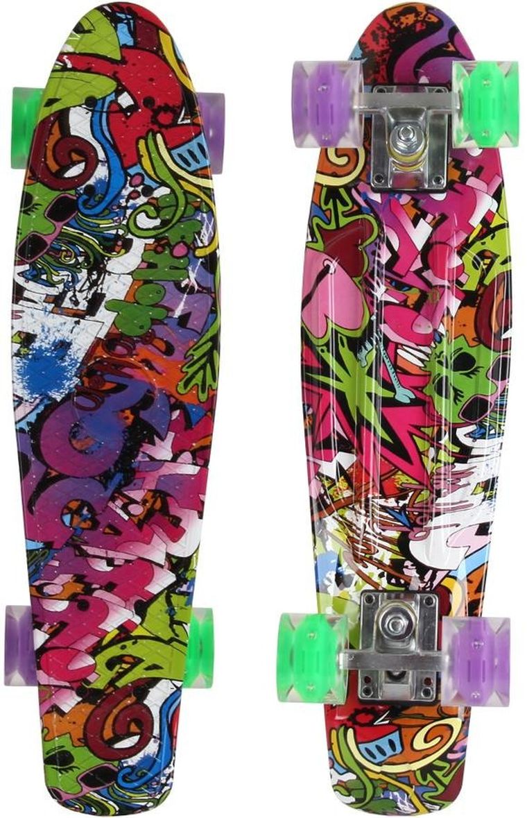 Enero, deskorolka LED, graffiti, 22"