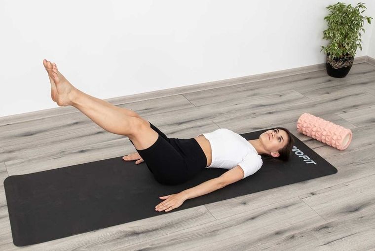 Enero Fit, antypoślizgowa mata do jogi TPE, czarno-szara