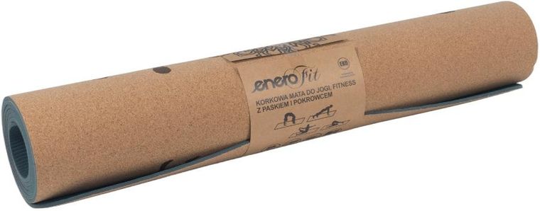 Enero, Fit, korkowa mata do ćwiczeń jogi, 183-61-0,4 cm