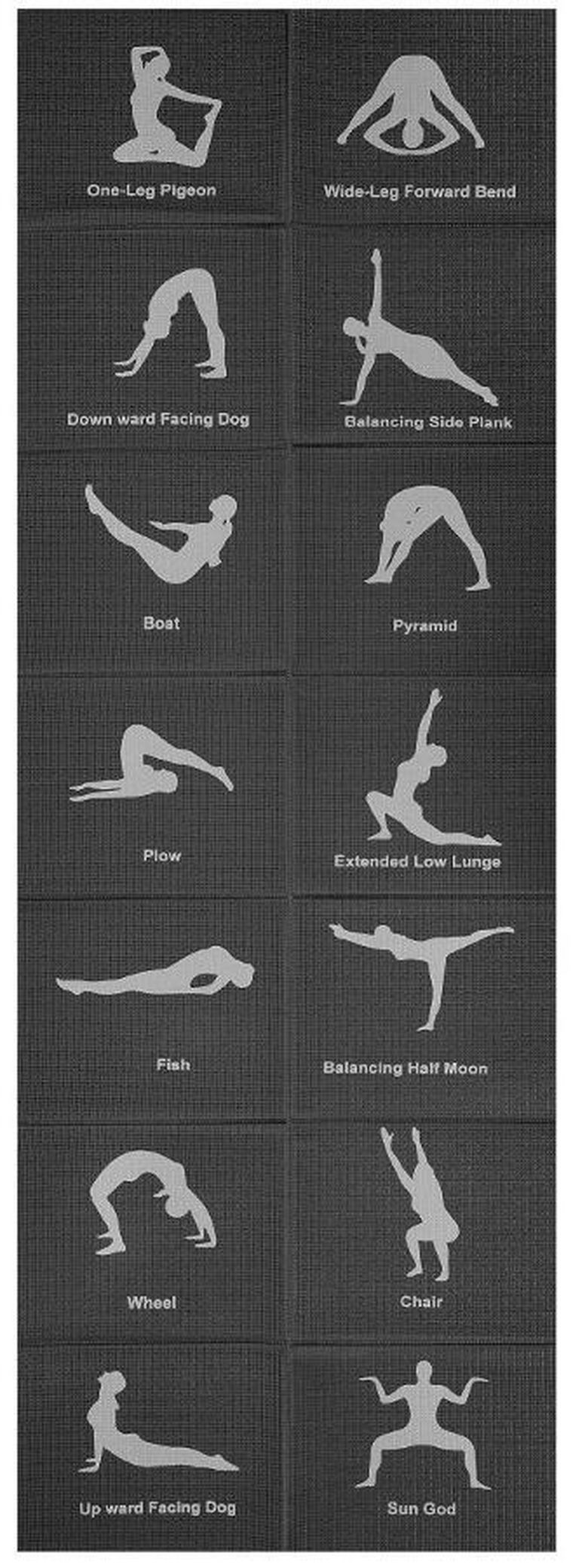 Enero, Fit, mata do jogi, czarna, 170-60-0.5 cm