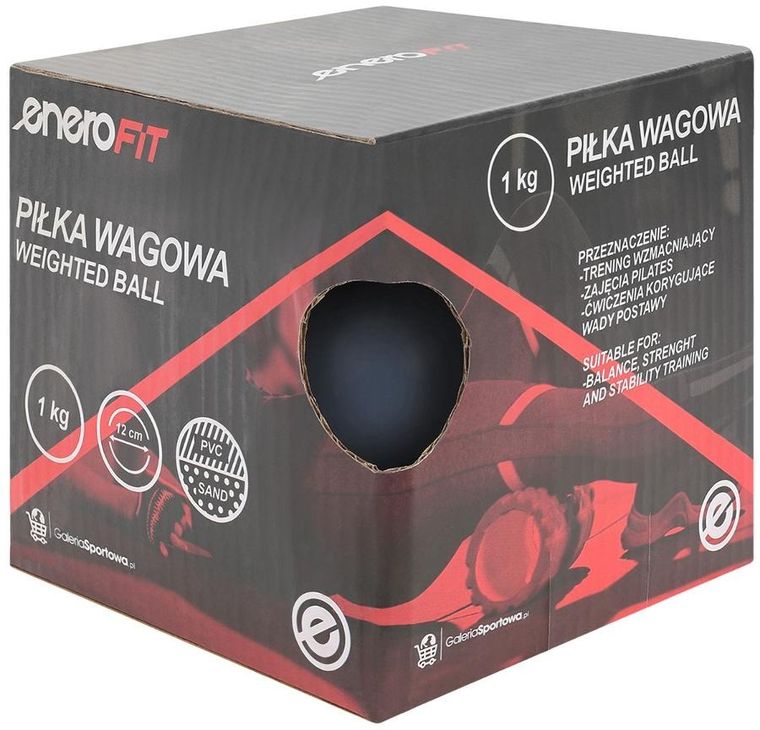 Enero, Fit, piłka wagowa z obciążeniem, niebieska, 1kg
