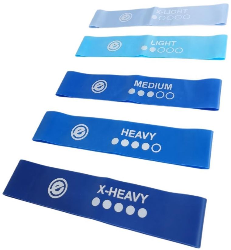 Enero fit, zestaw 5 gum do ćwiczeń, tpe blue band