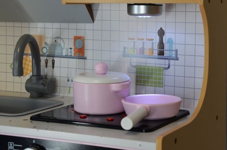 Enero, kuchnia drewniana, lampka LED, wooden, 87-30-83.5 cm