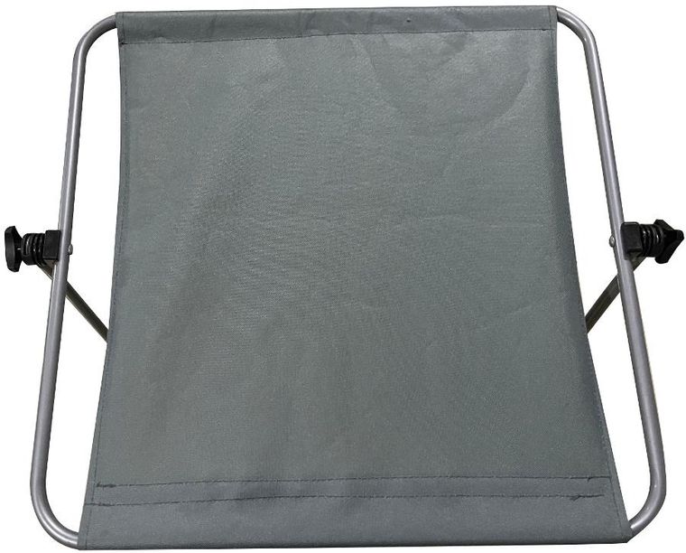 Enero, leżak plażowy z daszkiem na kółkach, składany, szary, 116-62-62-90 cm