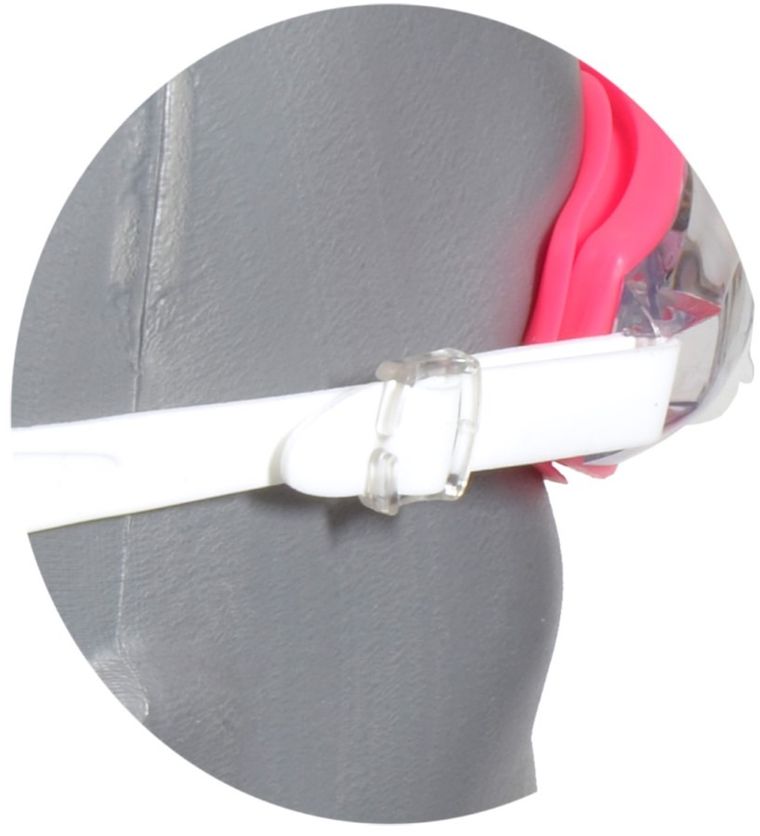 Enero, okularki pływackie z zatyczkami, różowe