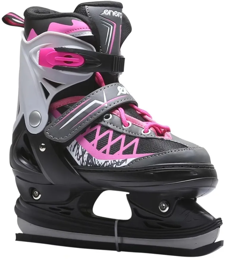 Enero Pro, łyżworolki, 4w1, LED, różowo-szare, rozmiar 34-37