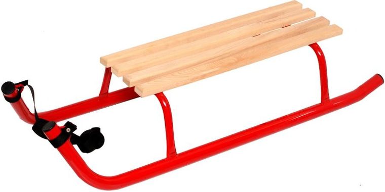 Enero, sanki metalowe, 2 osobowe, czerwone