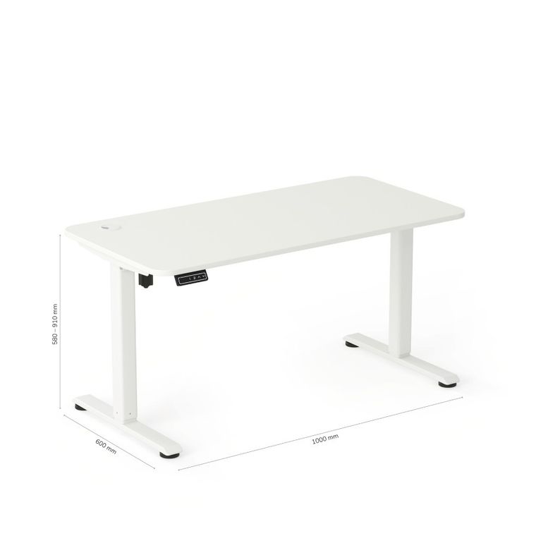 Entelo, Axio, biurko elektryczne regulowane, rozmiar 3-4, 100-60 cm, biały